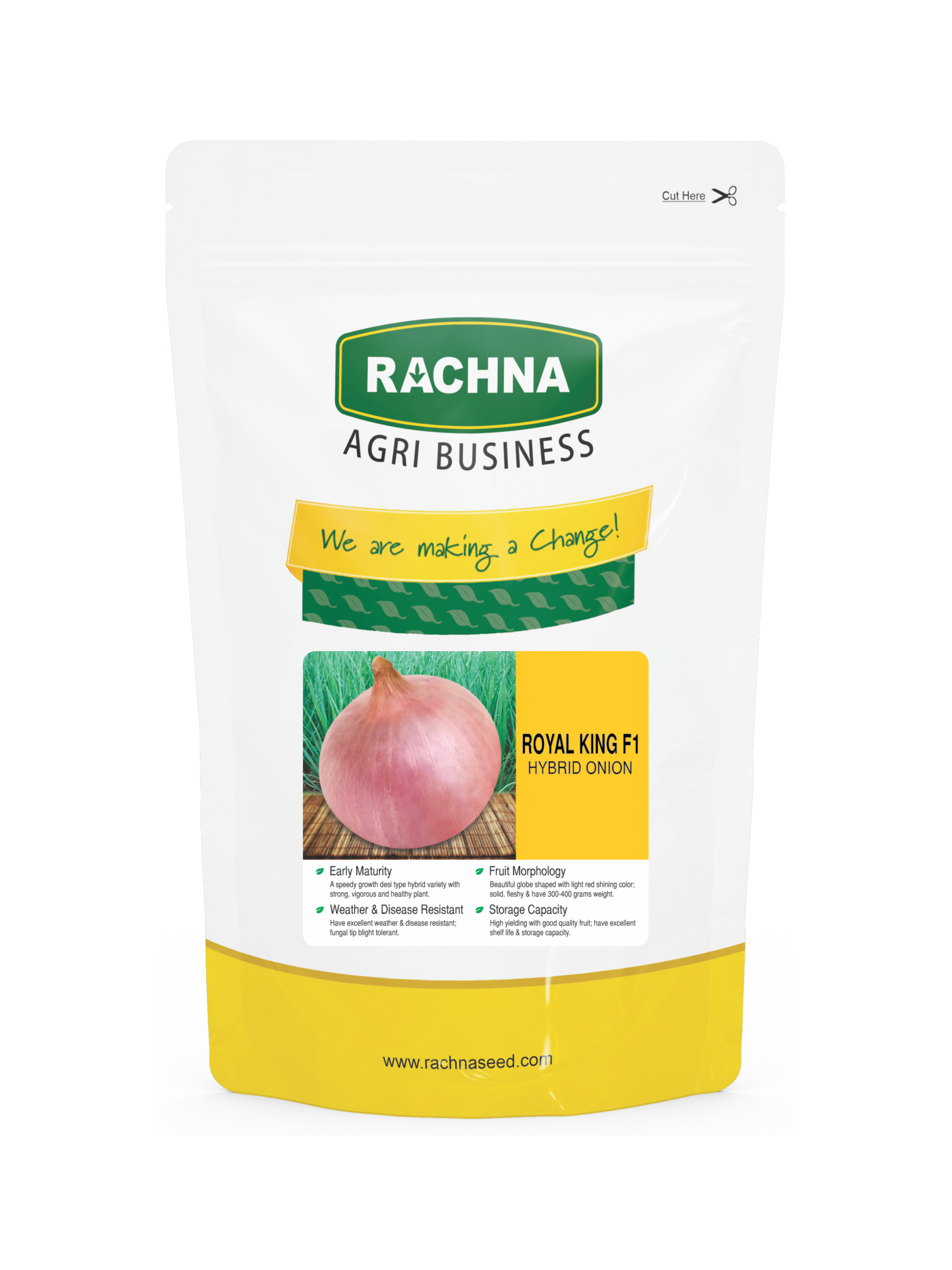 Royal King F1 hybrid onion seed packet